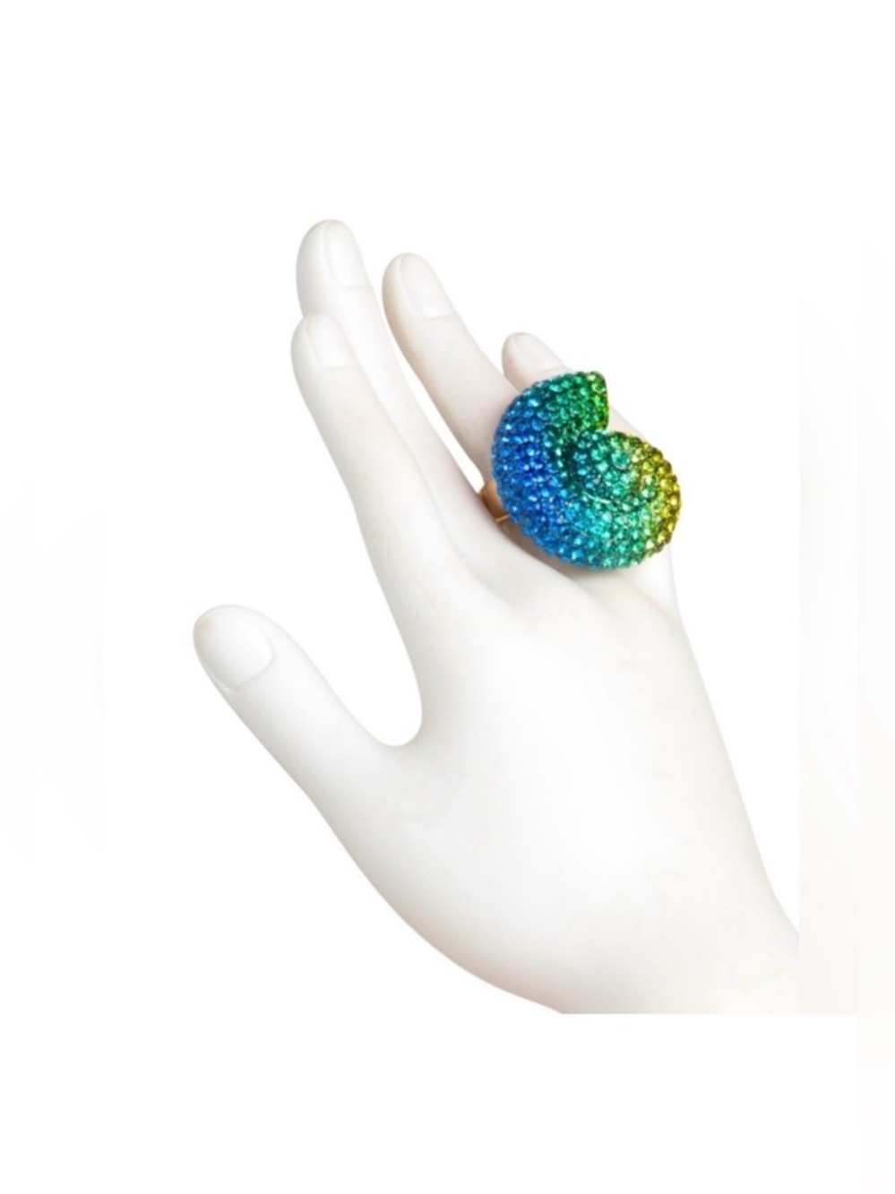 BETSEY JOHNSON MERMAID JEWELS SHELL STRETCH RING - NWT
